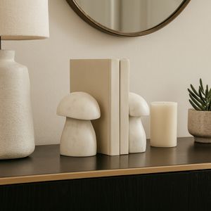 CHASEVALE SET OF 2 WHITE BOOKENDS 6 (IN) 2