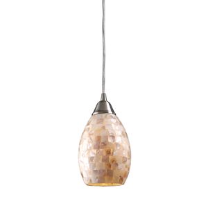 Capri 5'' Wide 1-Light Mini Pendant - Satin Nickel 1