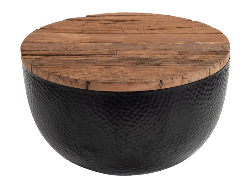 Duskan Storage Coffee Table Natural & Black 3