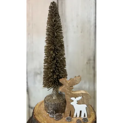 Glitzy Gold Twig Tree 16in