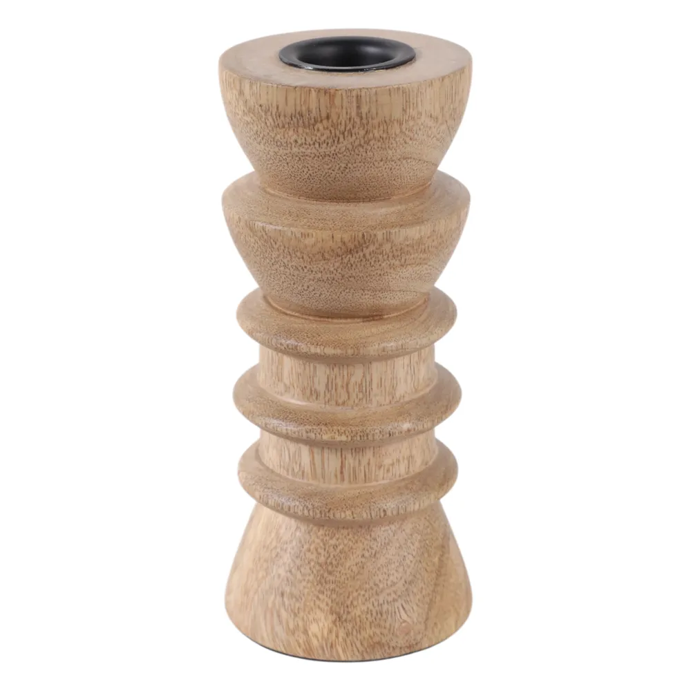 BREEVIEW TAN CANDLE HOLDER 6 (IN)