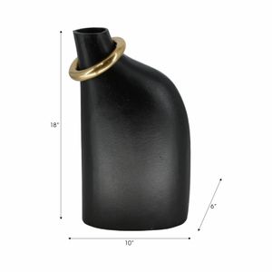 ENOCHCROSS BLACK VASE 18 (IN) 10