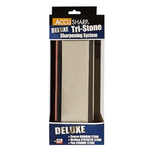AccuSharp Tri Stone Sharpener Bench Stone Kit 4