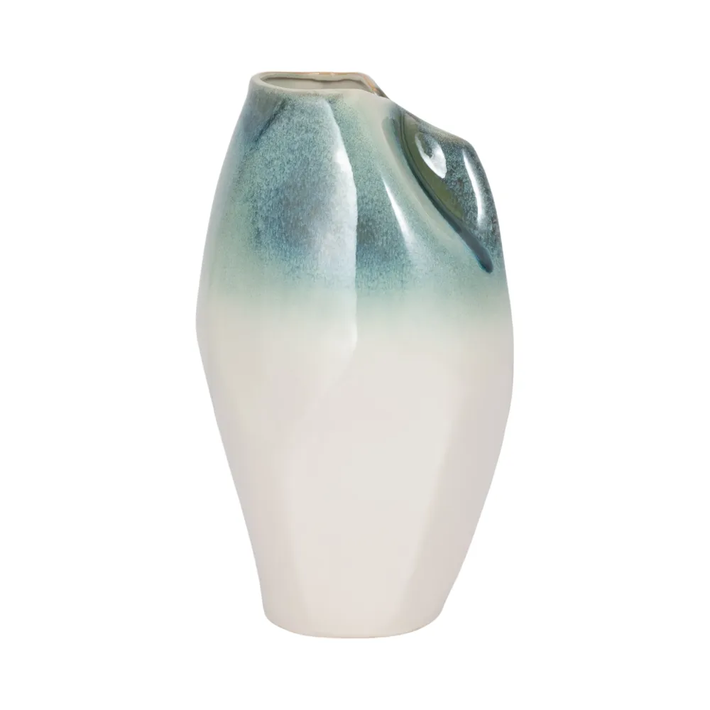 ALDERVALE WHITE VASE 14 (IN)