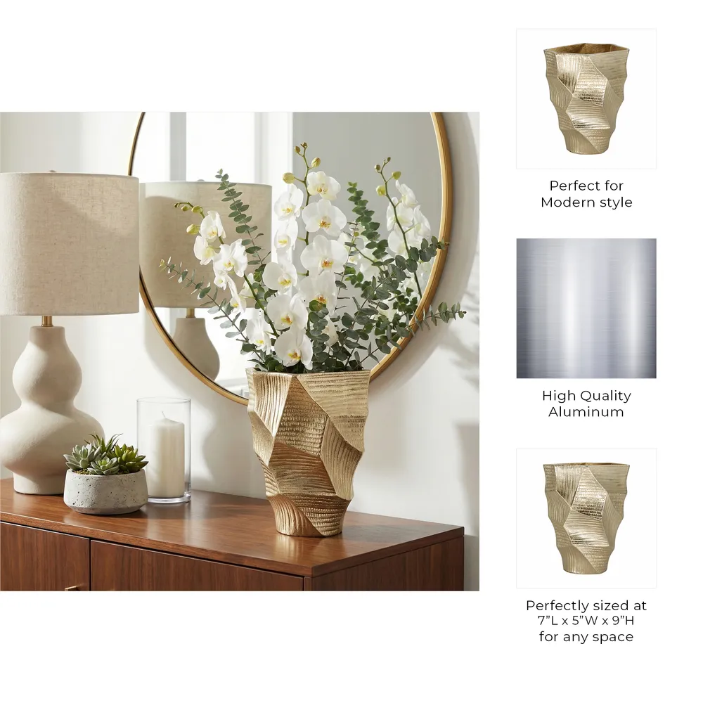 HARLANLEY GOLD VASE 9 (IN)