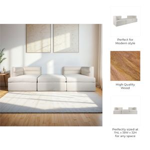 RUSHRUN IVORY SOFA 32 (IN) 10