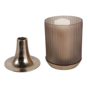 FORDFORD GRAY GLASS VASE 15 (IN) 3