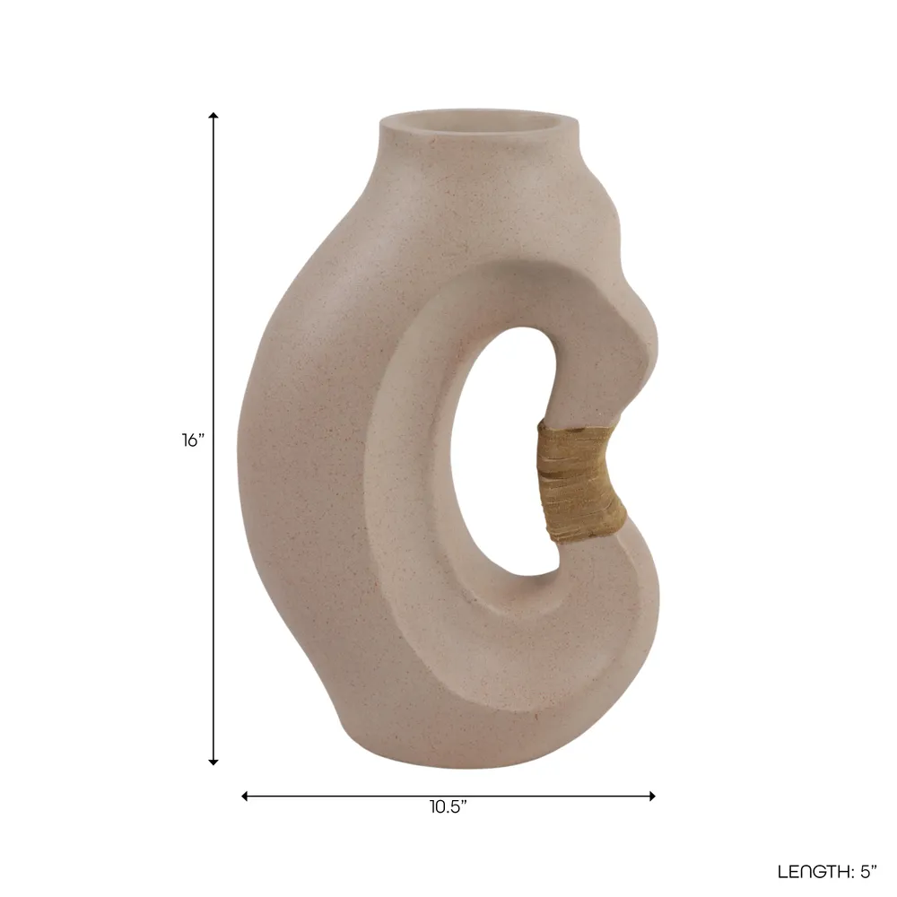 FINTONMOOR TAN VASE 16 (IN)