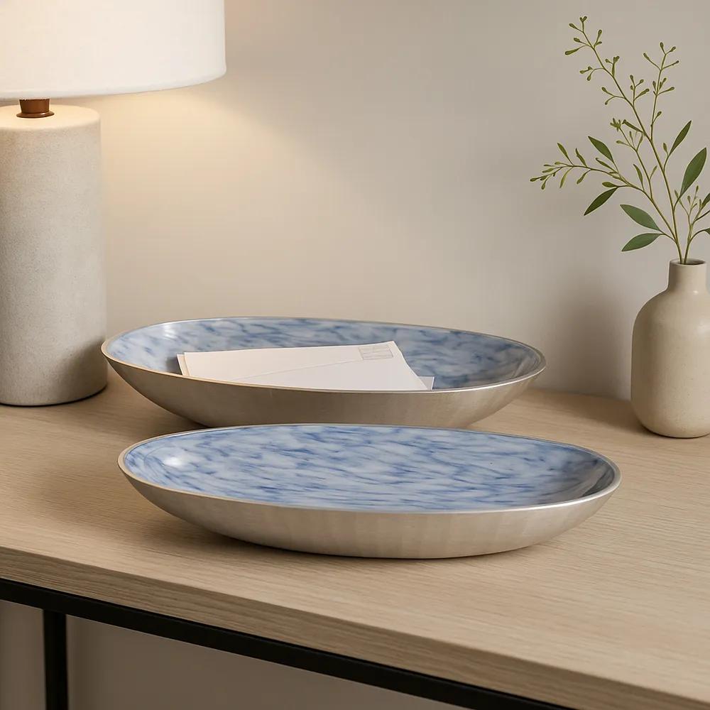 DEMPSEYFORD SET OF 2 BLUE BOWLS 5 (IN)