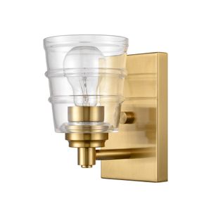 Pulsate 4.5'' Wide 1-Light Vanity Light - Satin Brass 3