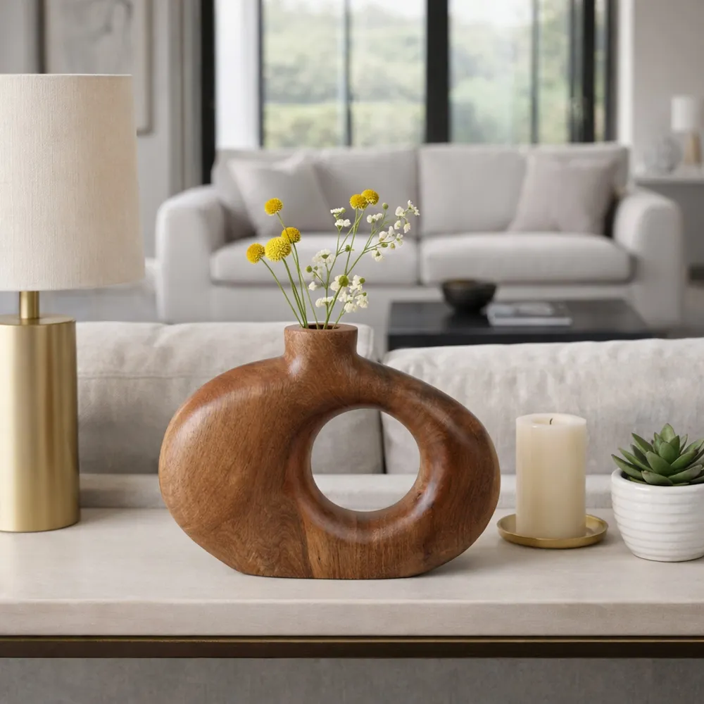 GRIFFINMOOR BROWN VASE 7 (IN)