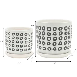 ELDONLAKE SET OF 2 BLACK PLANTER 6 (IN) 10