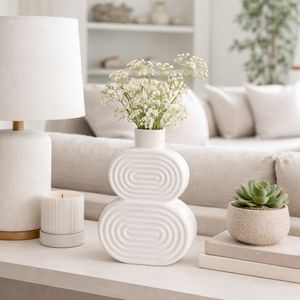 LEONAGATE WHITE VASE 10 (IN) 2