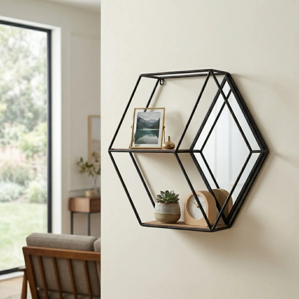 HATCHERFIELD BLACK WALL SHELF 20 (IN)
