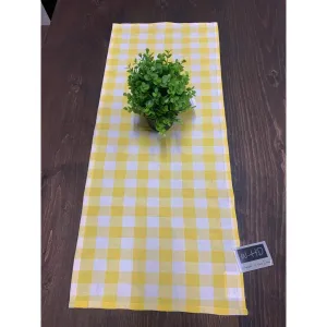 Yellow Check Runner 14x56in 1