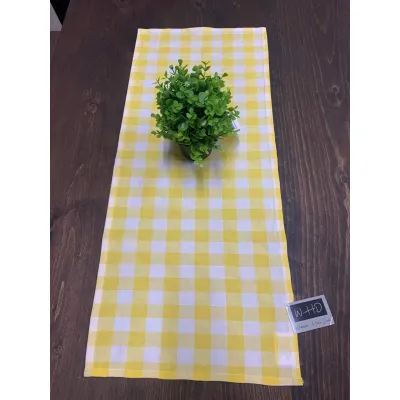 Yellow Check Runner 14x56in