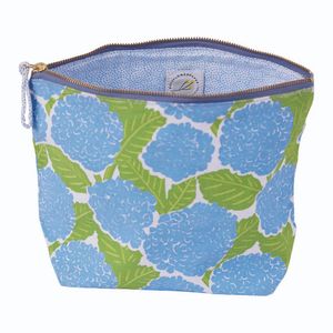 Blue Hydrangea Large Essential Canvas Pouch 5
