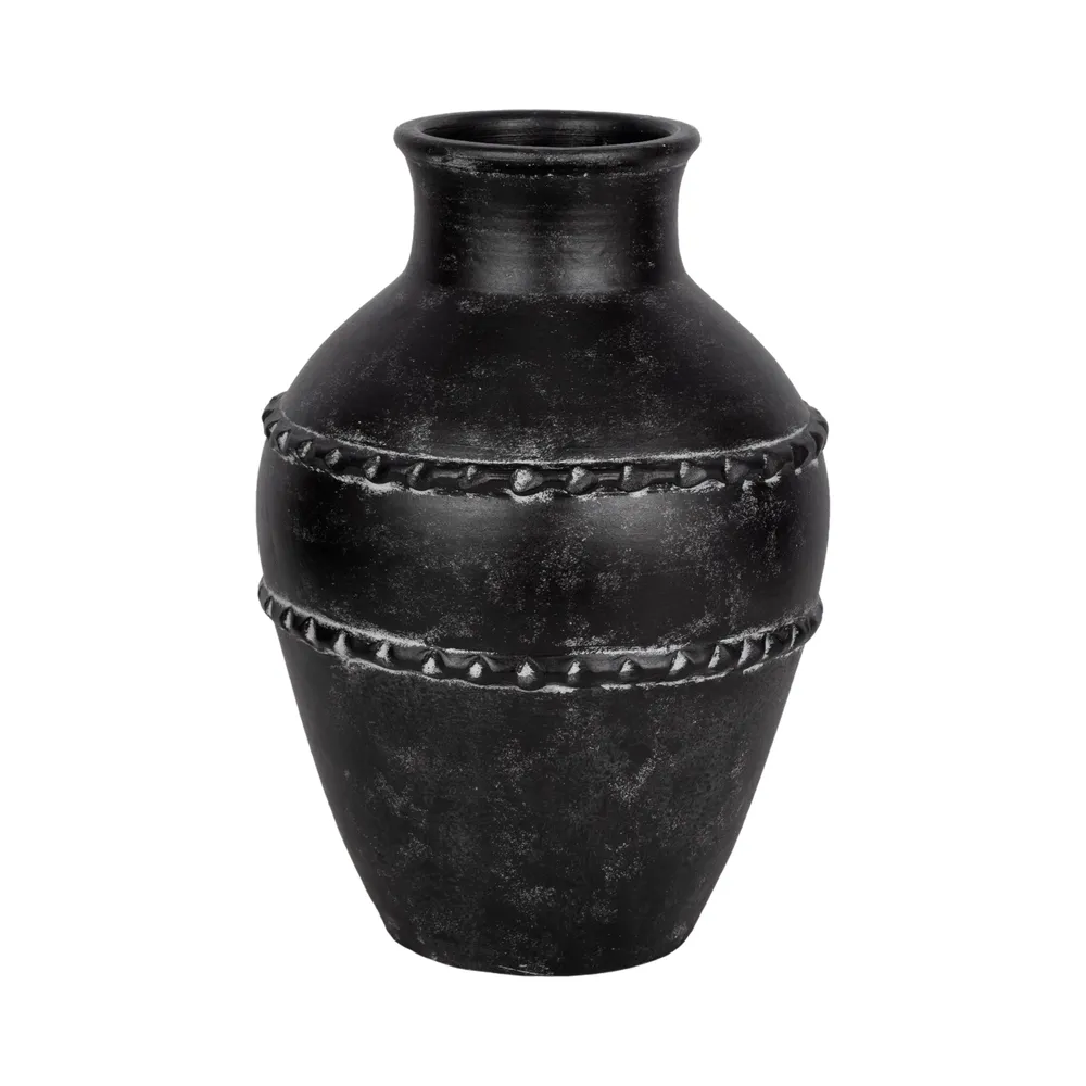 ROSEBEACH BLACK VASE 16 (IN)