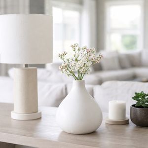 DUTTONSIDE WHITE VASE 9 (IN) 2