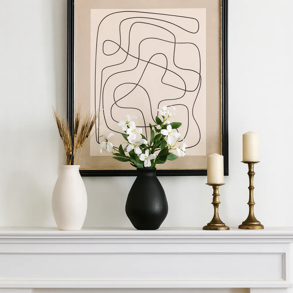 SAGEVIEW BLACK VASE 16 (IN)