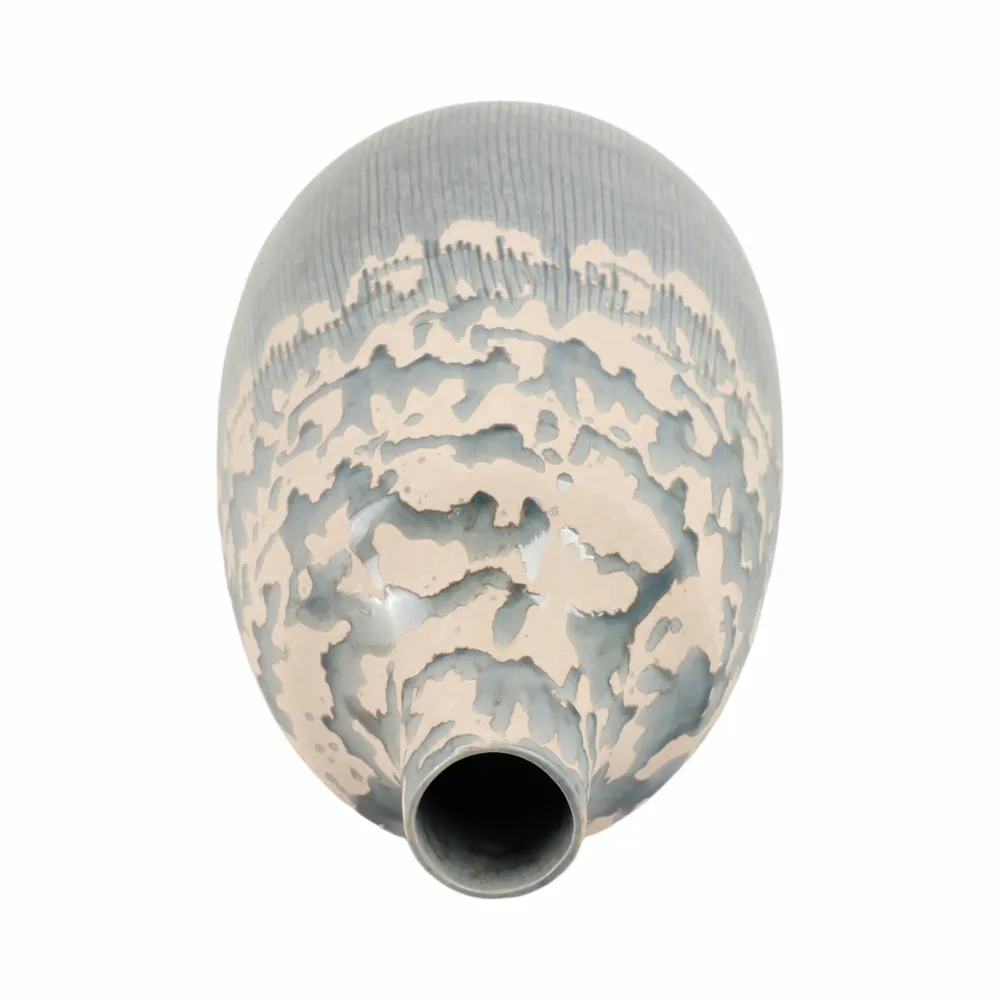 TROY GRAY VASE 18 (IN)