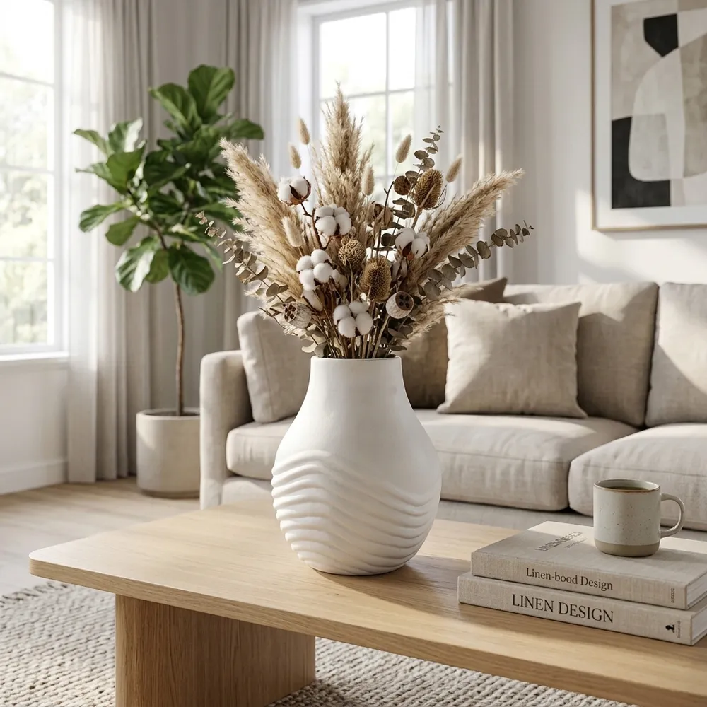 GAIGEWELL WHITE VASE 10 (IN)