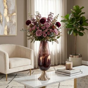 HORTONBURN BRONZE GLASS VASE 19 (IN) 12