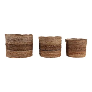 KIPWELL SET OF 3 BROWN BASKETS 13 (IN) 1