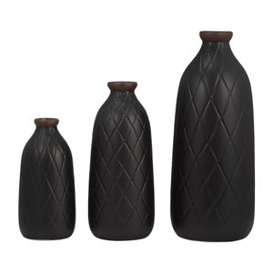 EMMONSFORD BLACK VASE 9 (IN) 9
