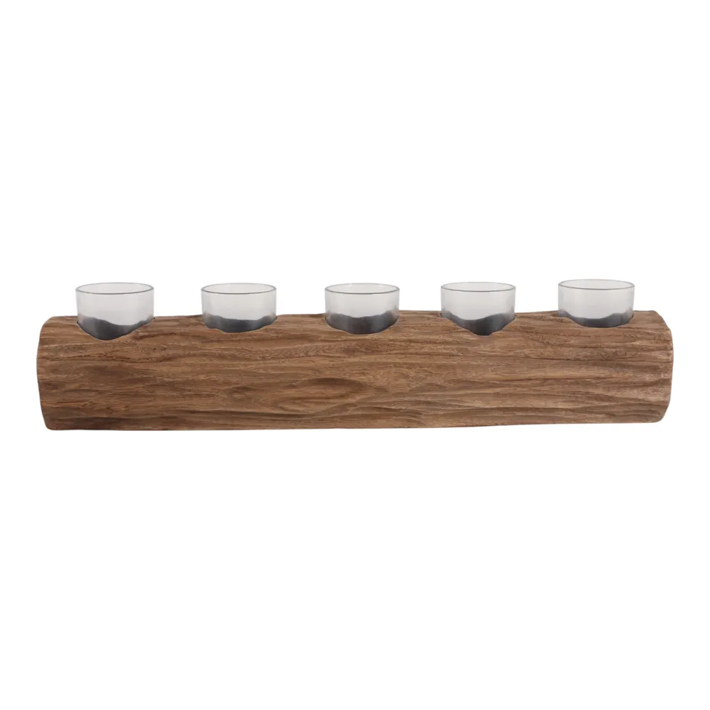 LUKEHAVEN BROWN TEALIGHT HOLDER 5 (IN)