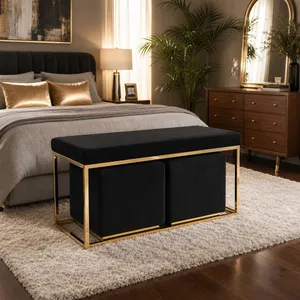 MONROEPARK SET OF 3 BLACK STOOLS 20 (IN) 3