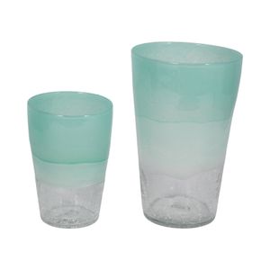 LUTHERLEY BLUE GLASS VASE 9 (IN) 8