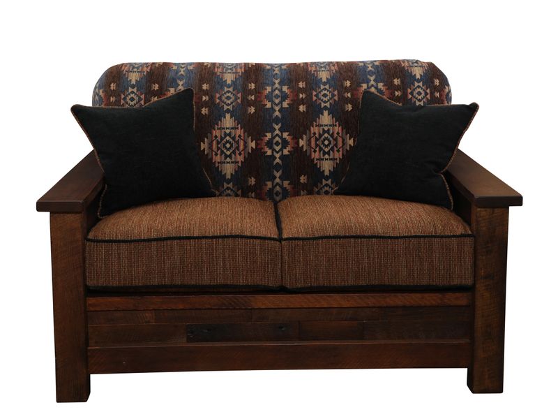 Barnwood  Americana Loveseat - Customer Fabric - Seat:  Fabric TBD; Backrest:  Fabric TBD 3