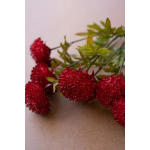 Bundle of 7 Artificial Red Ball Dahlias 7