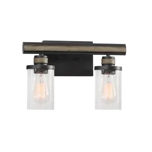 Beaufort 14″ Wide 2-Light Vanity Light - Anvil Iron 1