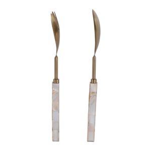 CARVERMOOR SET OF 2 WHITE SERVEWARE 1 (IN) 6