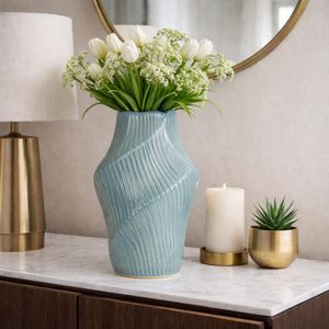 DORSEYSTONE BLUE VASE 14 (IN) 9