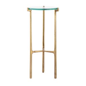 Bump Out Accent Table - Aged Brass 1