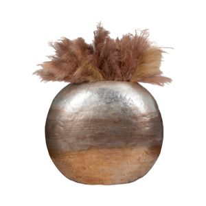47" OVERSIZED ROUND METALLIC OMBRE VASE, MULTI 3