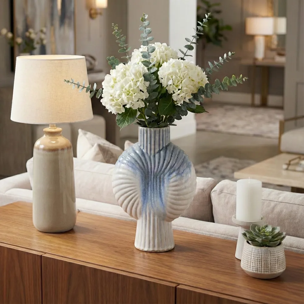 HANSONWORTH BLUE VASE 12 (IN)