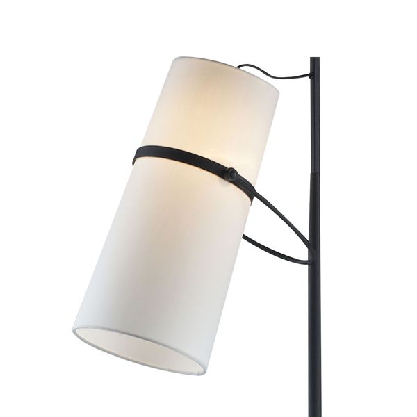Banded Shade 70'' High 1-Light Floor Lamp - Matte Black