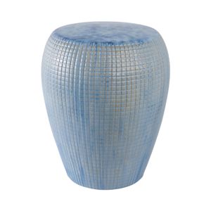 FLINTSIDE BLUE GARDEN STOOL 18 (IN) 1