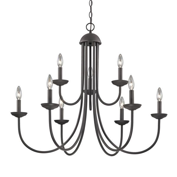 Montgomery 34'' Wide 9-Light Chandelier - Oil Rubbed Bronze