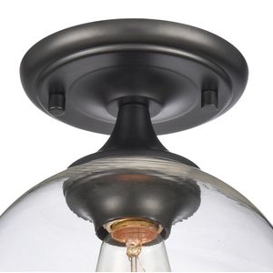 Angie 8'' Wide 1-Light Semi Flush Mount - Matte Black 4