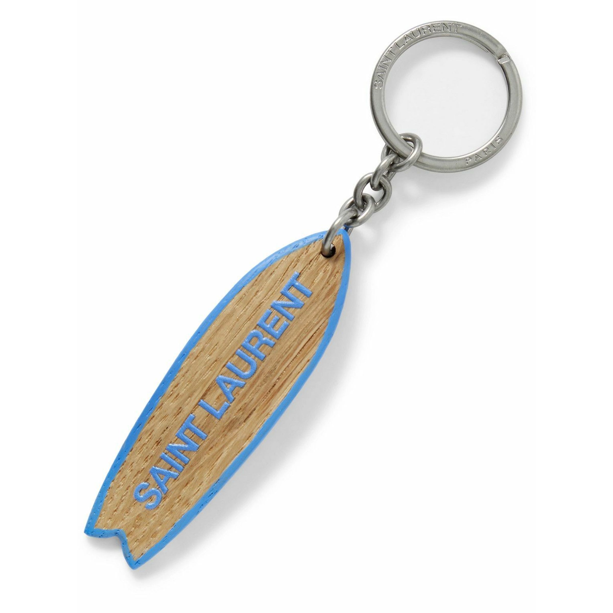 BAMBOO & CHROME KEYCHAIN - LONGBOARD