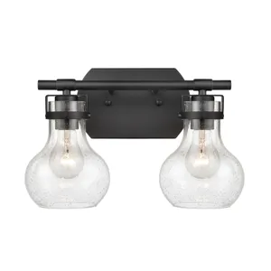 Salamanca 15.5″ Wide 2-Light Vanity Light - Matte Black 1