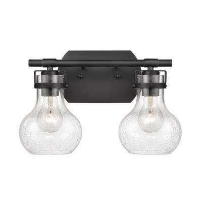 Salamanca 15.5″ Wide 2-Light Vanity Light - Matte Black