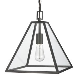 Tangent 12'' Wide 1-Light Pendant - Matte black 4