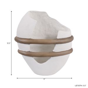 LUKETON WHITE VASE 13 (IN) 10
