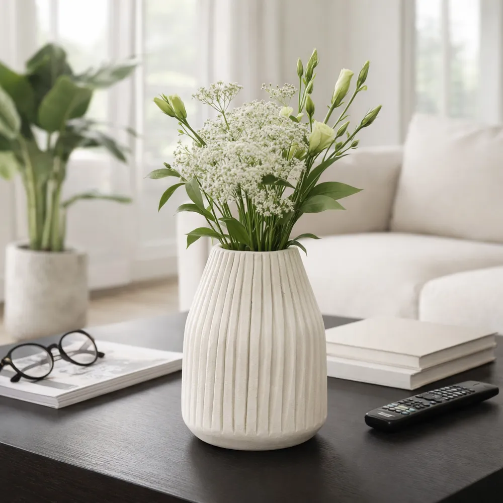 WESTONGATE WHITE VASE 9 (IN)